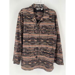 Chicos Designs Southwestern Blazer Size 1 Medium